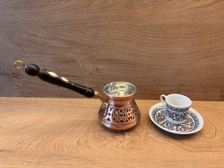 Джезве за турско кафе от мед, ръчна изработка