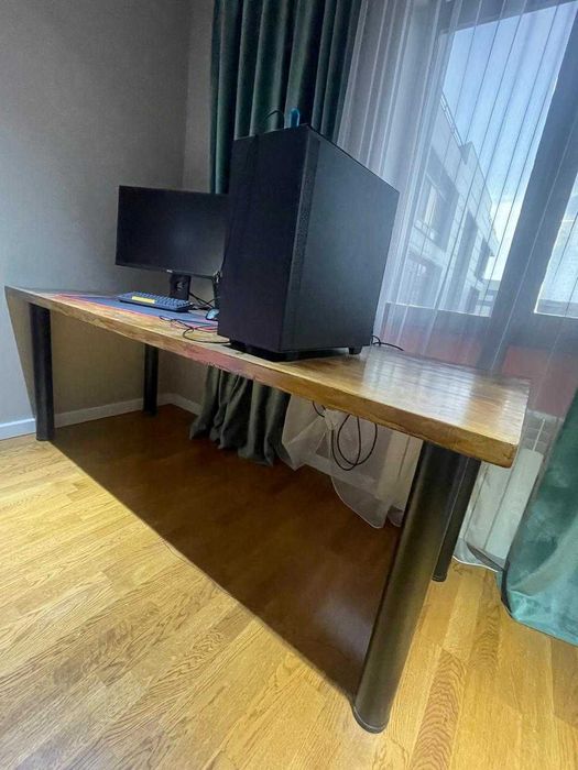 стол в стиле LOFT из массива дерева 2х0,85 м.