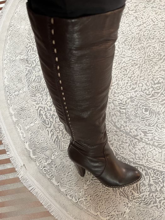 Кожаные сапоги как новые