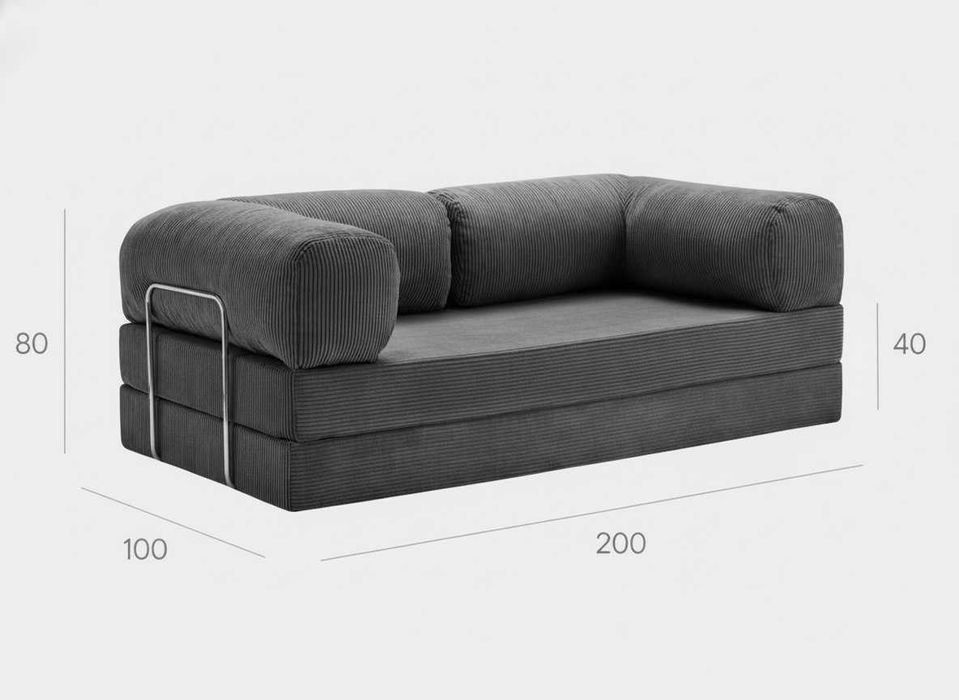 Компресиран, ортопедичен диван Forest tales, размер 2000х1000х700 мм