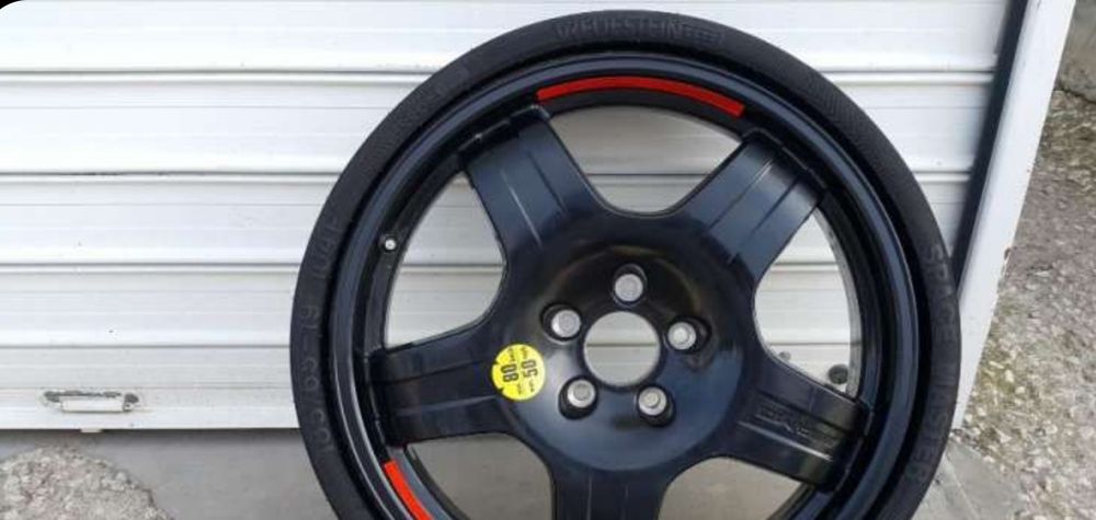 резервна гума патерица сгъваема 15,16,17,18, 19цола за мерцедес и ауди