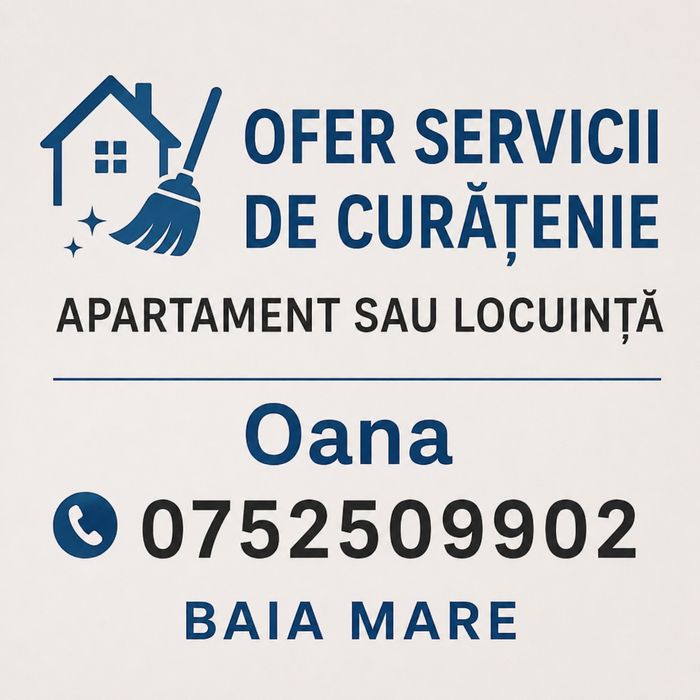 Ofer servicii de curățenie locuință (apartamente \garsoniere)