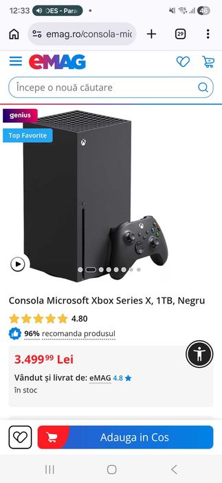 Consolă Microsoft  Xbox Series X, 1TB