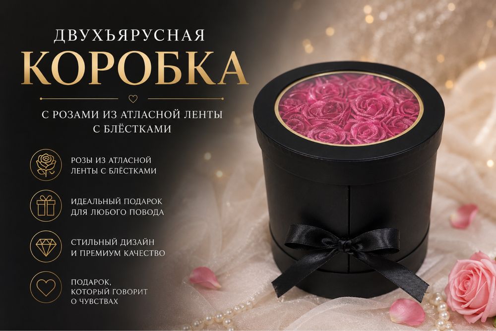 Подарок Коробка двухярусная