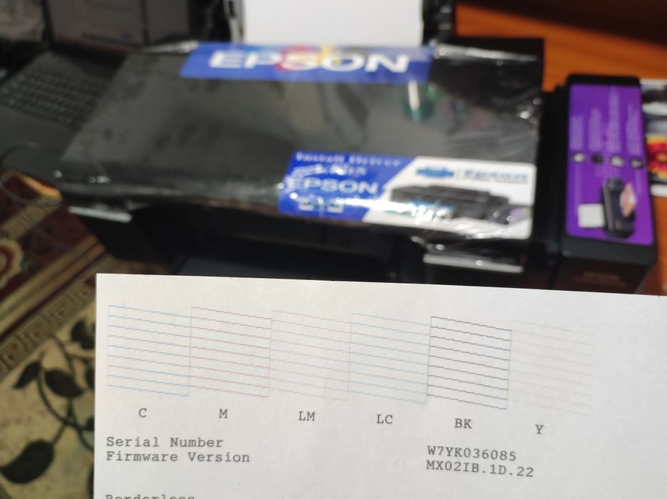 EPSON L 805 HD tiniq chiqaradigan tezkor 6 ta rangli printer, Idialni