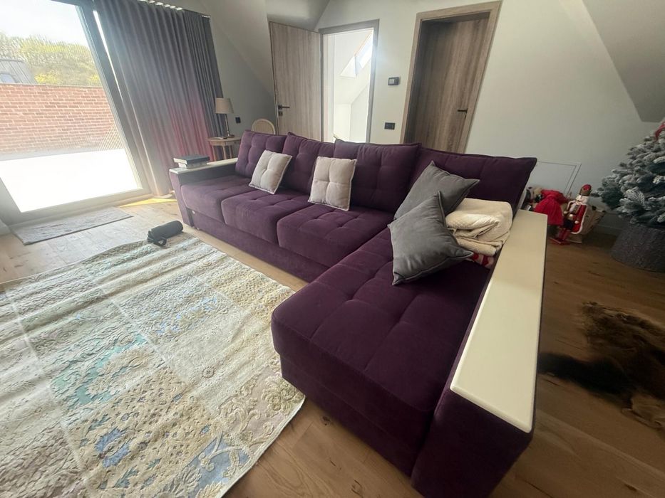 Canapea coltar extensibil cu stejar, pret negociabil :)