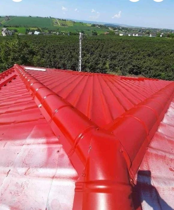 Acoperișul metalic din tablă cutată de culoare maro este adecvat pentru case, vile, biserici și alte structuri metalice, garduri și porți. Materialul