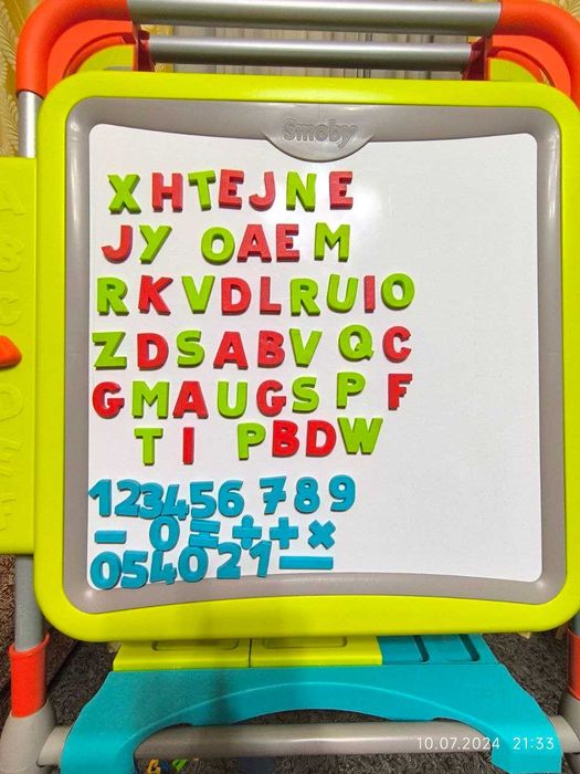 Детский двухсторонний мольберт Smoby (Франция) 3 в 1