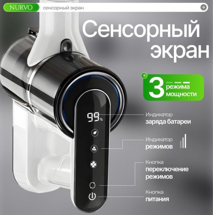 Пылесос NURVO Clean QS07 белый