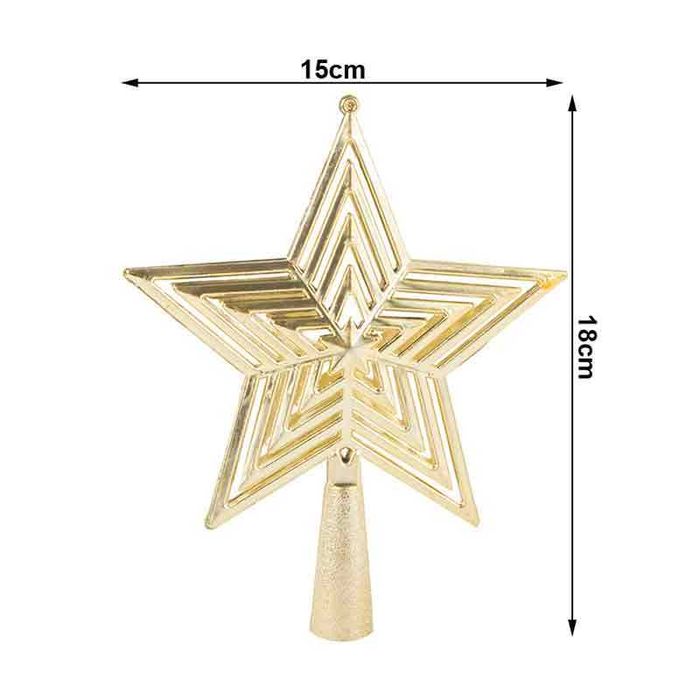 Коледна звезда за елха, златиста