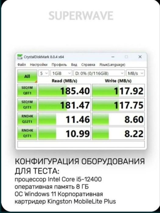 Карта памяти MicroSD Kingston 128gb