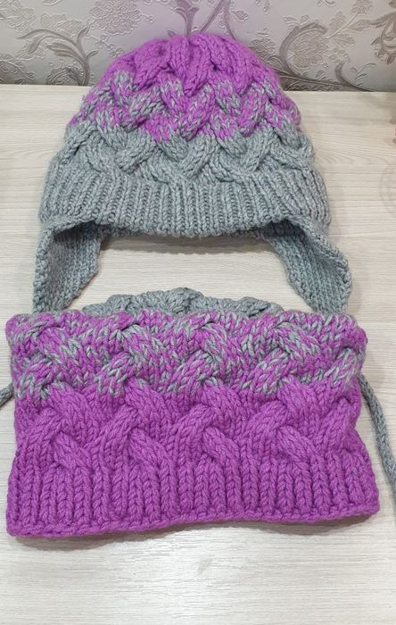 Шапка и снуд для девочки