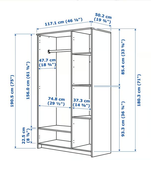 Dulap Ikea Brimnes 3 uși