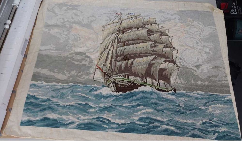 Ръчно шит гоблен „Голямата фрегата“ – 60 × 46 см