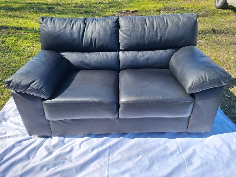Диван двойка естествена кожа