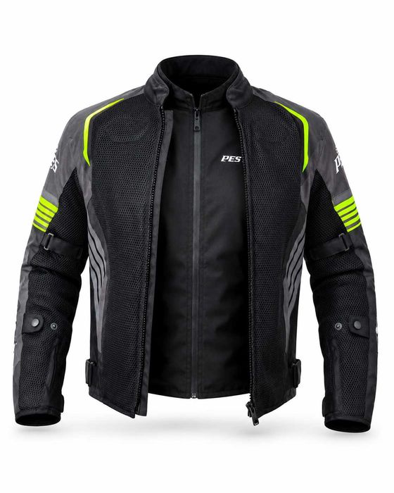 Geacă Moto de Vară PES Grand Air 2.0 cu Protecții CE Level 2 | Certificare AA, Verde