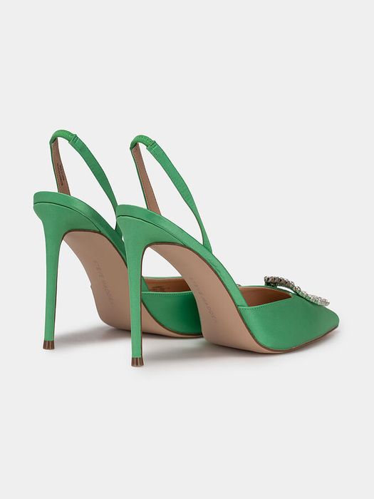 Нови високи обувки стилето Steve Madden в зелено