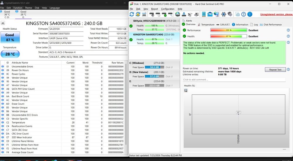 Ssd 256GB, 2.5", SATA III