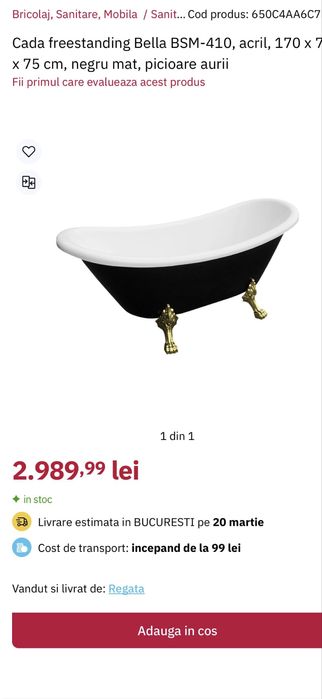 Cada cu picioare aurii Bella.