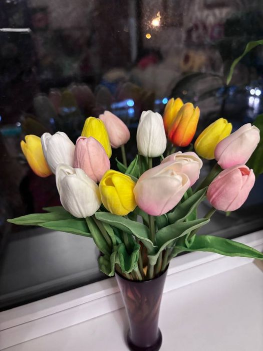 Тюльпаны искусственные букет цветы
