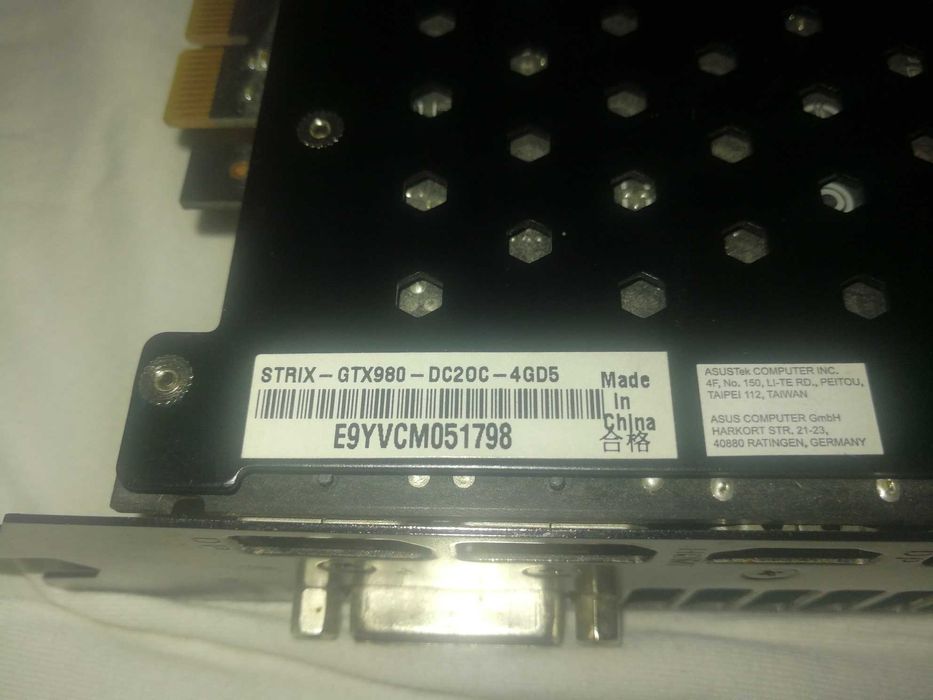 Видеокарта Asus Strix GTX980 4GB