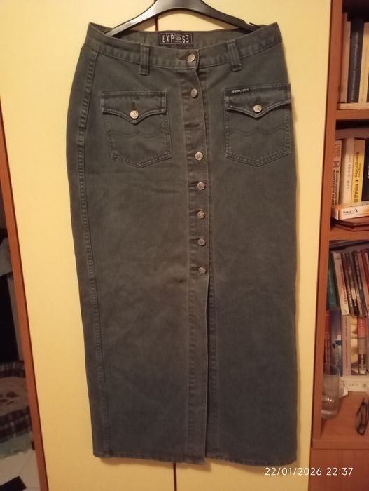 Дънкова пола тъмнозелен цвят