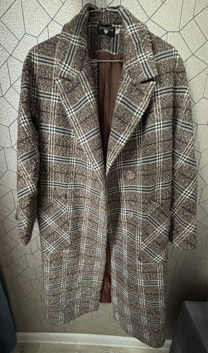 Женское клетчатое пальто