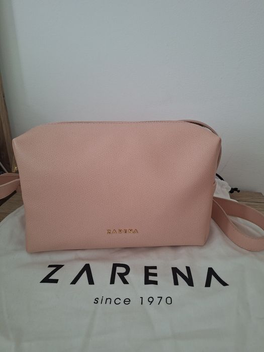 Розова чанта Zarena от естествена кожа