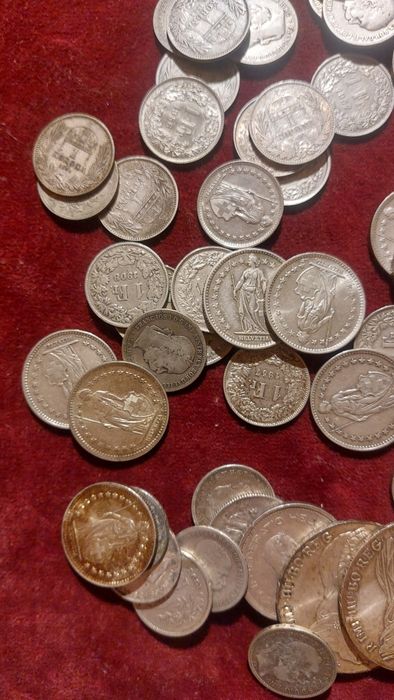 Lot monede argint .835 - Greutate 500 grame.