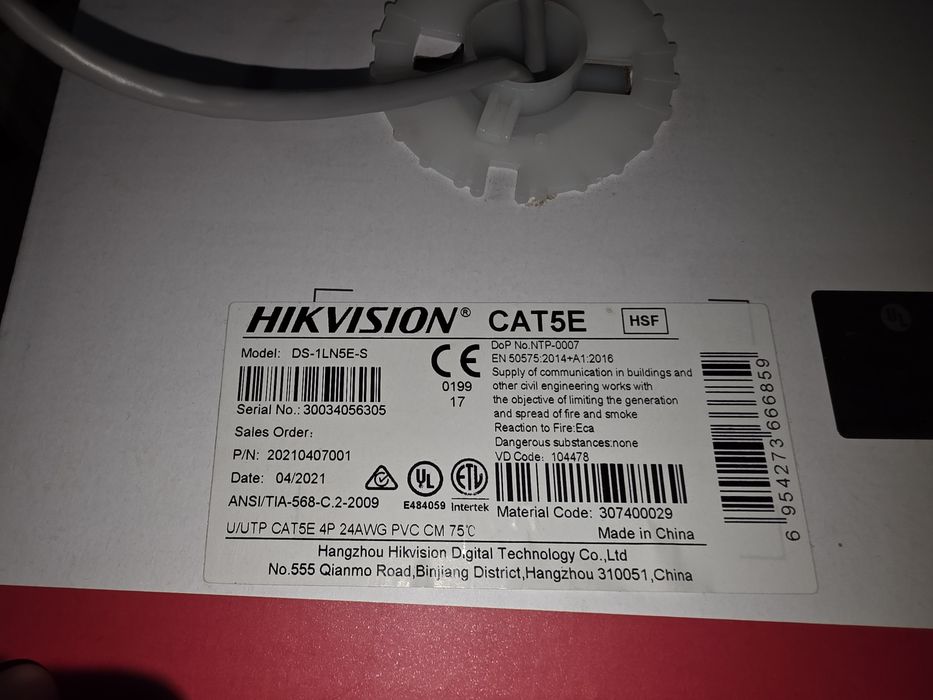 Cablu UTP CAT5E Hikvision Rola