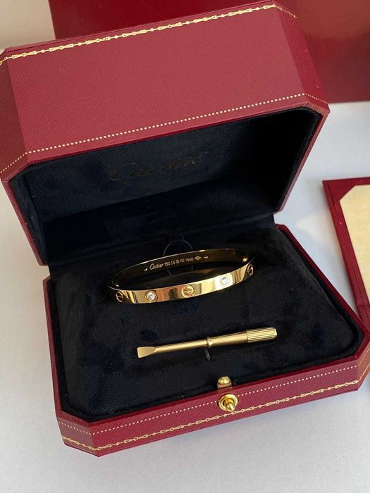 Brățară Cartier LOVE 16 cm aur 750 cu diamante