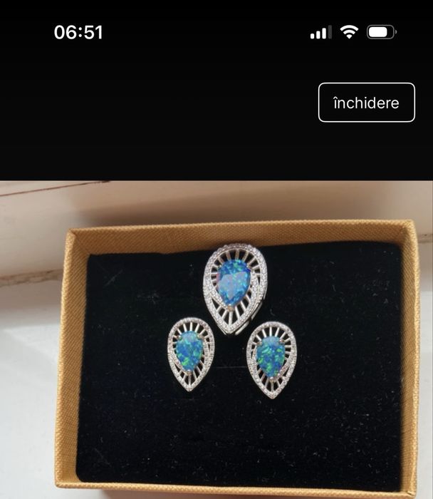 Set femei pandantiv + cercei argint