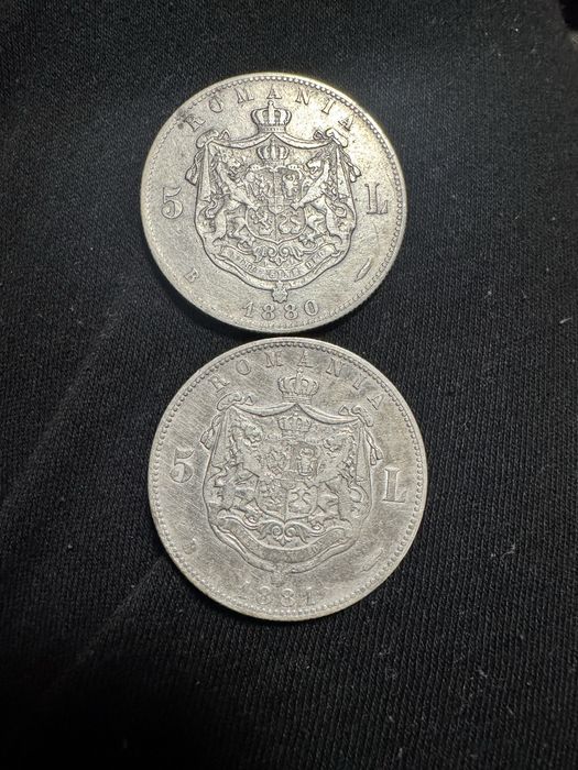 Monede argint - 5Lei si 500lei