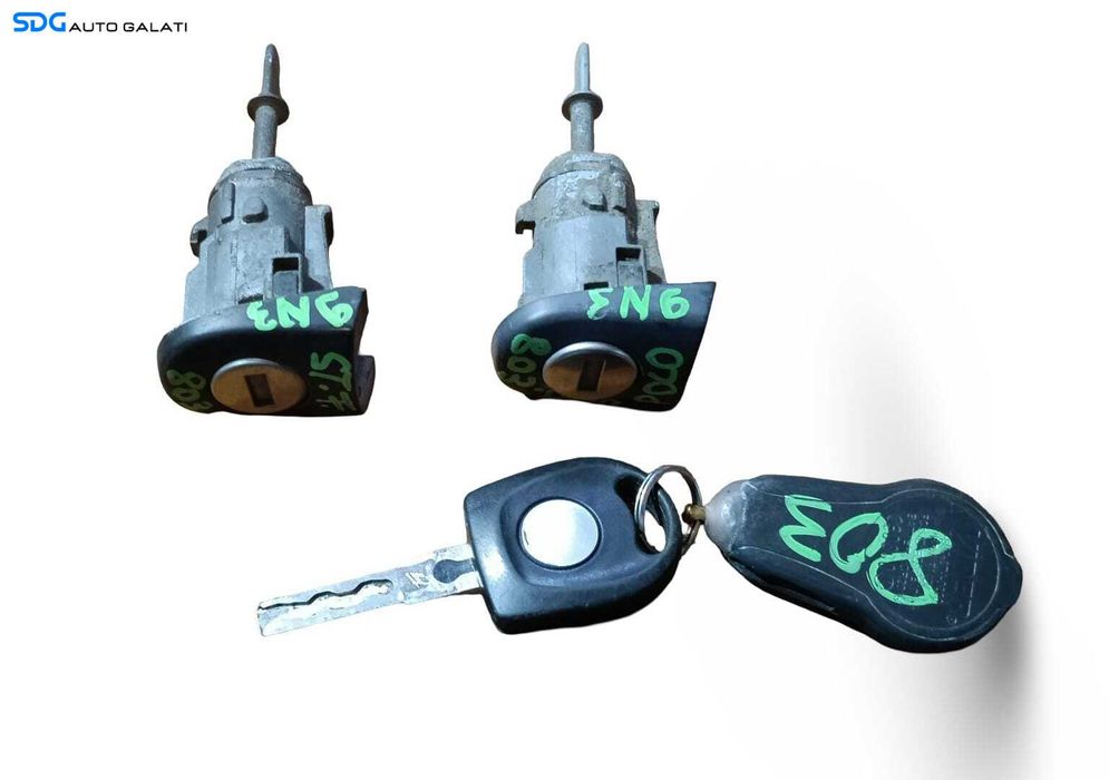 Contact Pornire cu Cheie si Butuci Usa Portiera Stanga Dreapta Fata Volkswagen Polo 9N3 2005 - 2008 Cod 6Q4837167E, 4B0905851Q [MX0731]