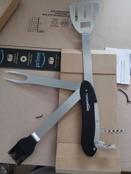 Инструмент за барбекю 4в1 сгъваеми прибори за барбекю