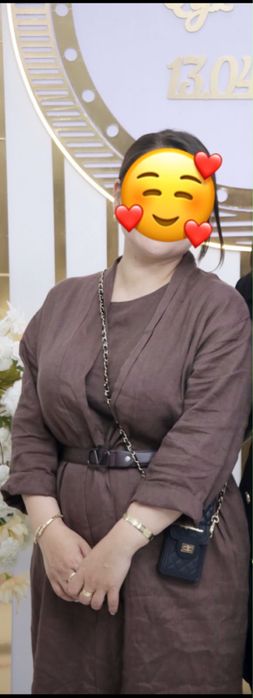 Платье лен двойка