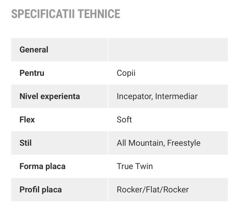 Placă Snowboard Ride Lowride 120 cm+ Legături Beany One (copii)