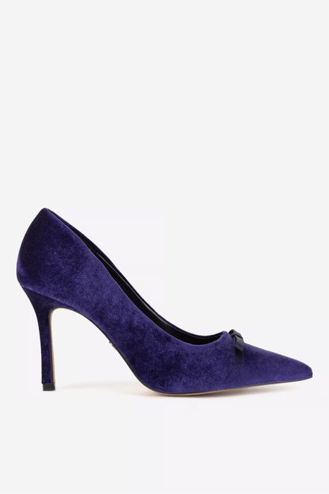 Pantofi mov eleganti cu toc inalt