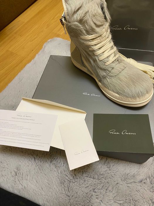 Rick Owens Pony Hair Fur Geobaskets