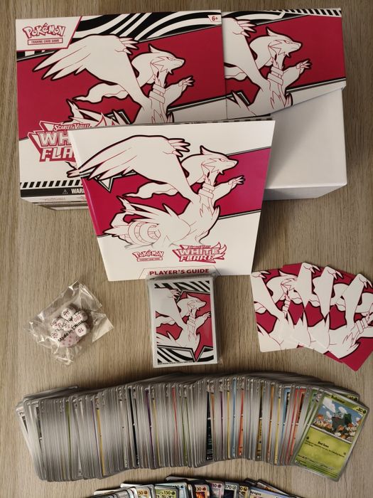 Mega Bulk Bundle (ETB White Flare + accesorii, bulk 341 cărți diferite era Mega Evolution)