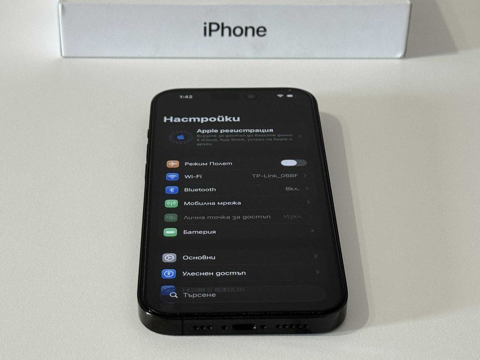 Бартер! iPhone 14 Pro 256GB Space Black (Черен) 91% Батерия.