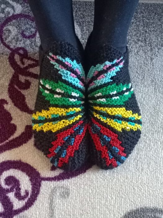 Вязанные тапочки-носочки