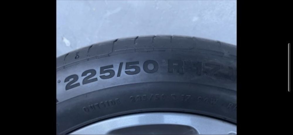 Jante Mercedes Benz C Klasse cu cauc 225/50/R17 dot 2015 vara 5-6mm