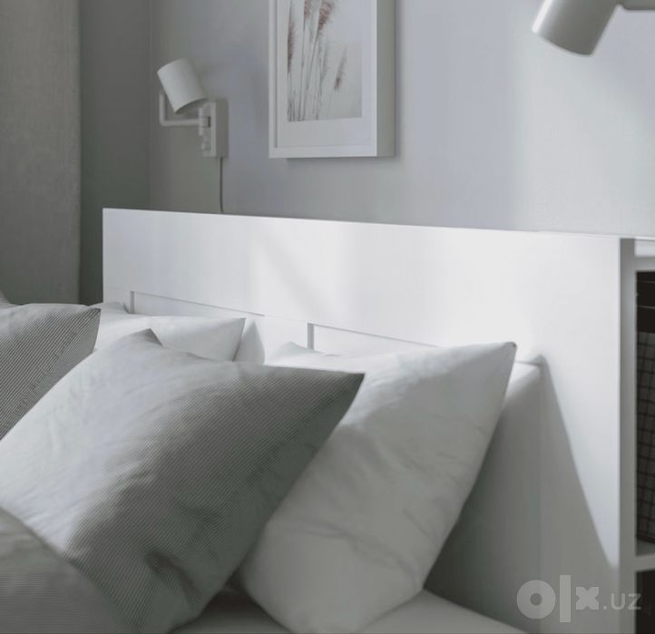 Кровать с изголовьем IKEA BRIMNES с ящиками 160*200 с 4-мя ящиками