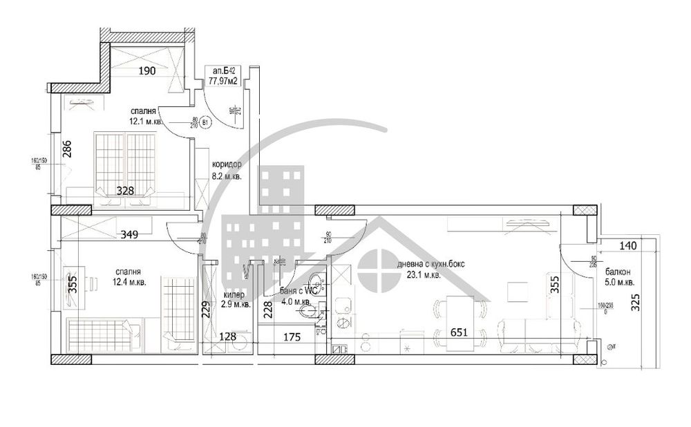 Продава се Тристаен апартамент в Варна, Кайсиева градина - 91 кв.м за 1361 €/кв.м - Снимка #1