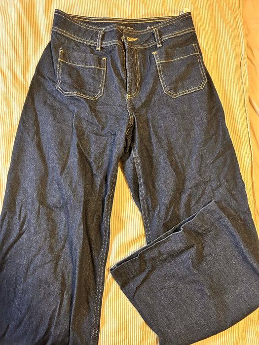 Дънки Mango с пришити джобове