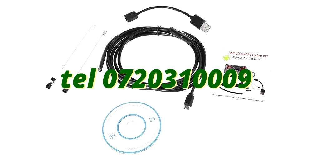 Camera Endoscopica Inspectie Auto  6leduri Hd720p  2m