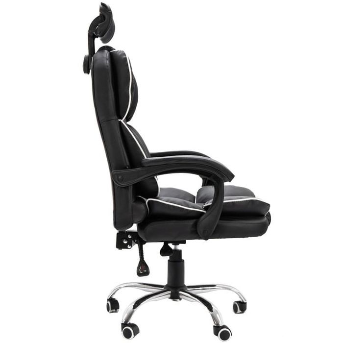 Scaun de birou directorial, negru, eR D L