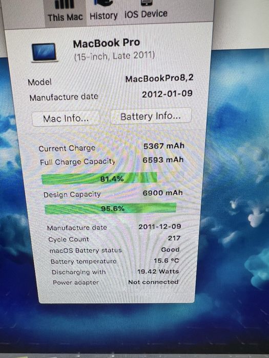 Macbook pro 15 i7 процесор 2011