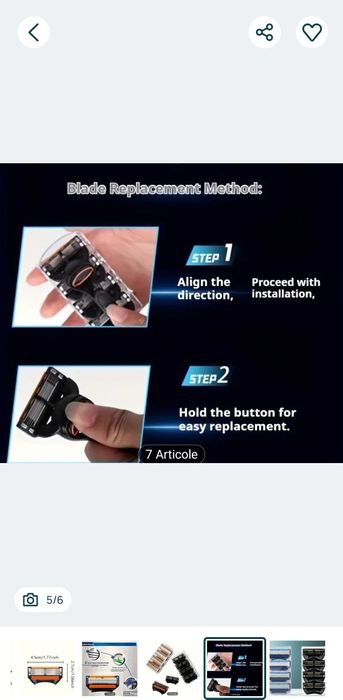 Rezervele de lame pentru bărbierit 4 bucati